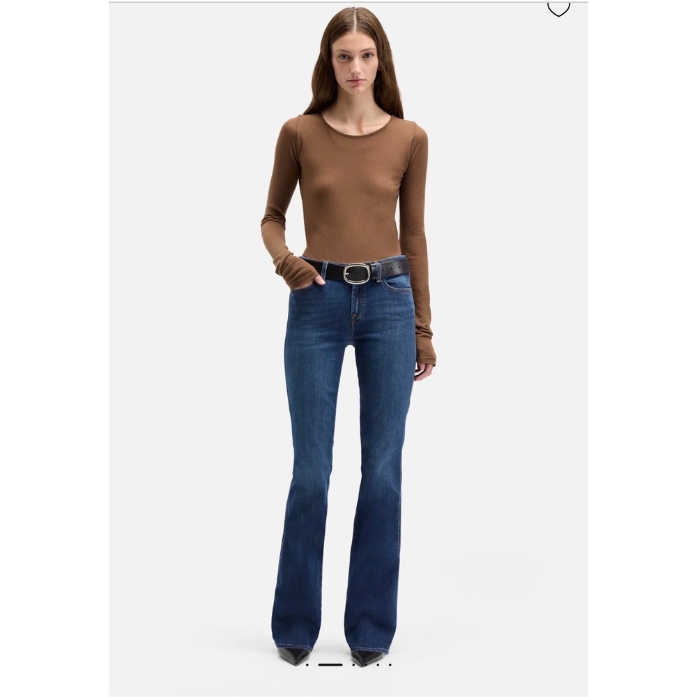 7 For All Mankind Womens Kimmie Bootcut Jeans Medium Blue Heidi Mid Rise‎ 29